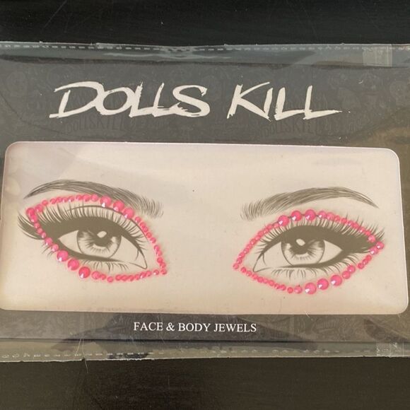 Dolls Kill Escape Captivity & Hottie Status Pink Glitter Eye Gem Bundle Two Pack - Picture 2 of 5